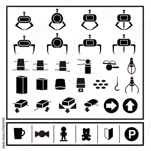 クレーンゲーム アイコンイラストセット