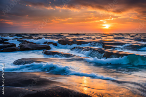 sky meeting the sea