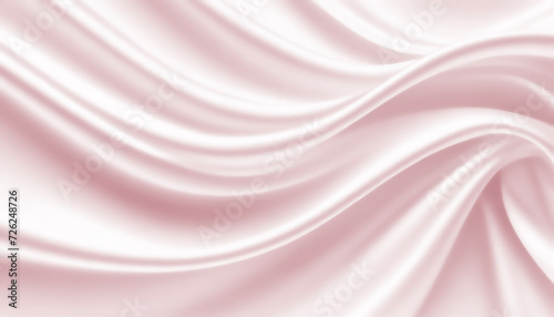 Pale pink silk-like background with drapes photo