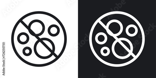 Yeast Free Icon Designed in a Line Style on White Background.