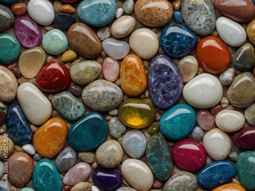 Colorful Stones Texture Background