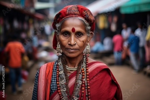 Portrait of a smiling Indian woman in Kolkata, India.