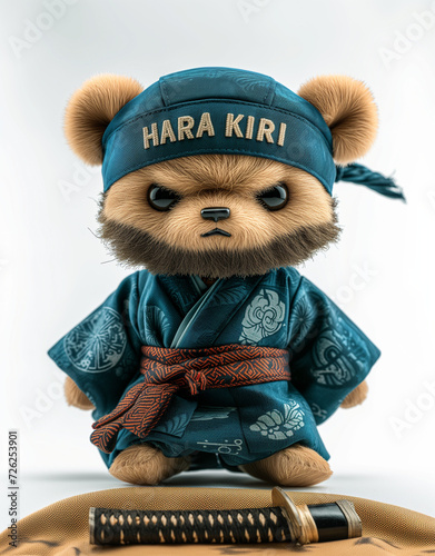 HARAKIRI Samurai Bear Stuffed Toy photo