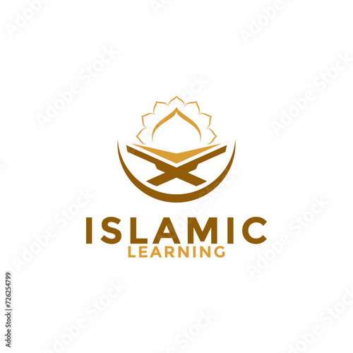 Muslim Learn logo, Islam learning logo template, Islamic Media Vector illustration