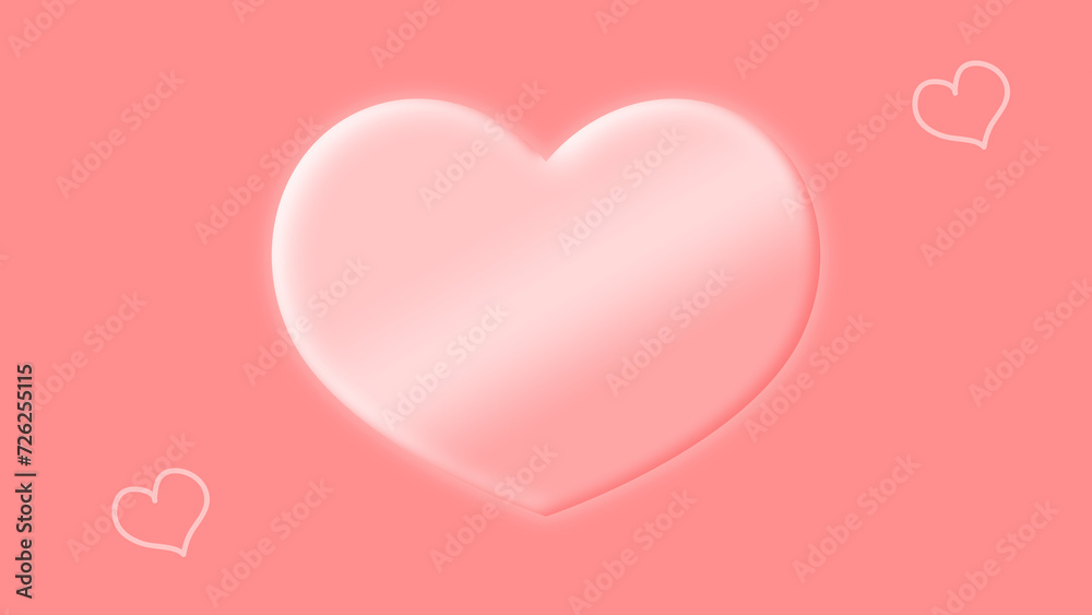 happy valentine's day background pink hearts on pink background Place for messages graphics for illustrations