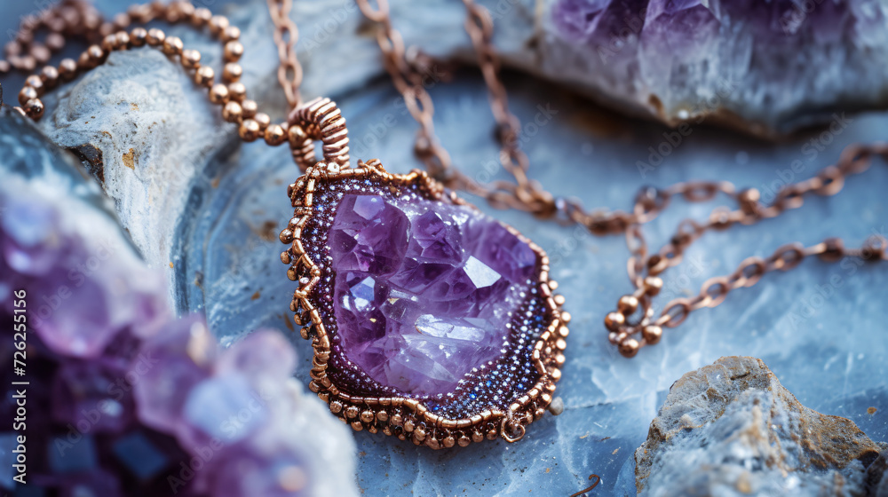 Unique crystal necklace
