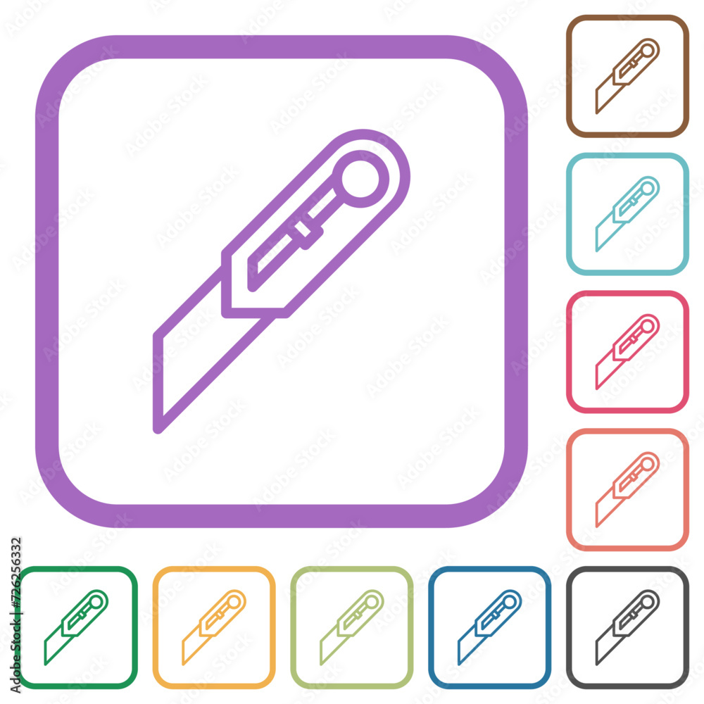 Cutter simple icons Cutter simple icons