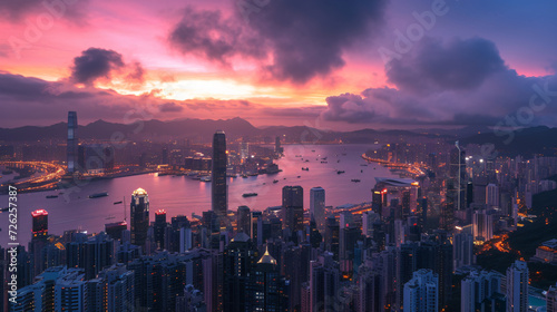 Victoria Harbour and Kowloon