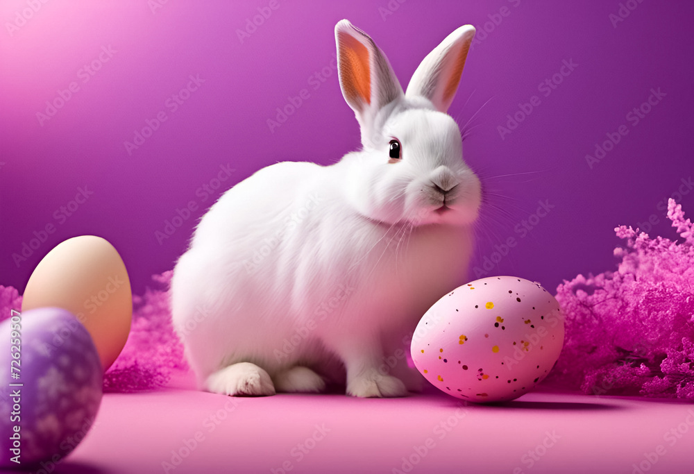 Fototapeta premium AI Generative illustration of a traditional Easter holiday design scene