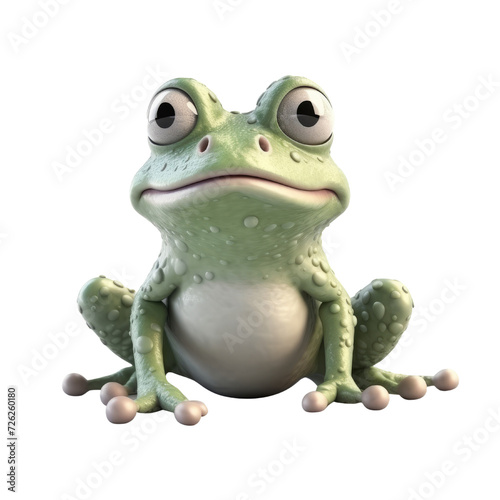 Cartoon Frog PNG Cutout  Generative AI