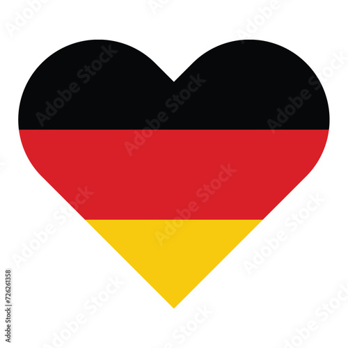 Flag in the colors of Germany in the shape of a heart Free Download Flag in the colors of Germany in the shape of a heart - GFXLoad