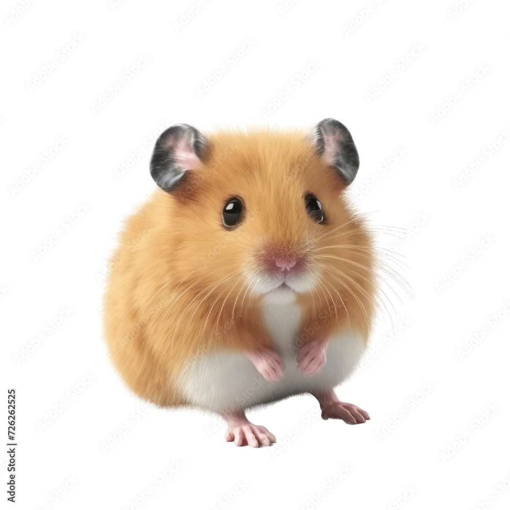 Cartoon Hamster PNG Cutout, Generative AI