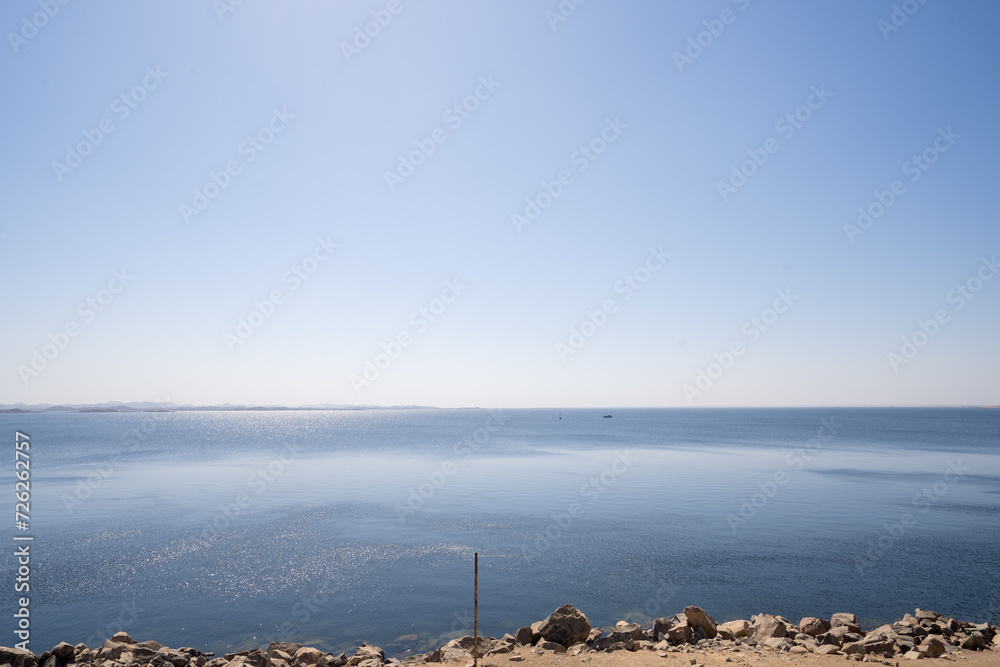 Ausblick vom Assuan Staudam auf den Assuan See