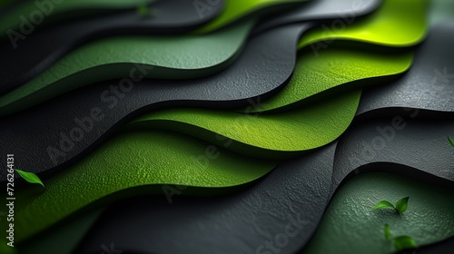 Black and green dark are light with the gradient is the Surface with templates metal texture soft lines tech gradient abstract diagonal background silver black sleek. photo