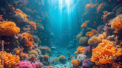 Aquatic world  corals  fish  seabed
