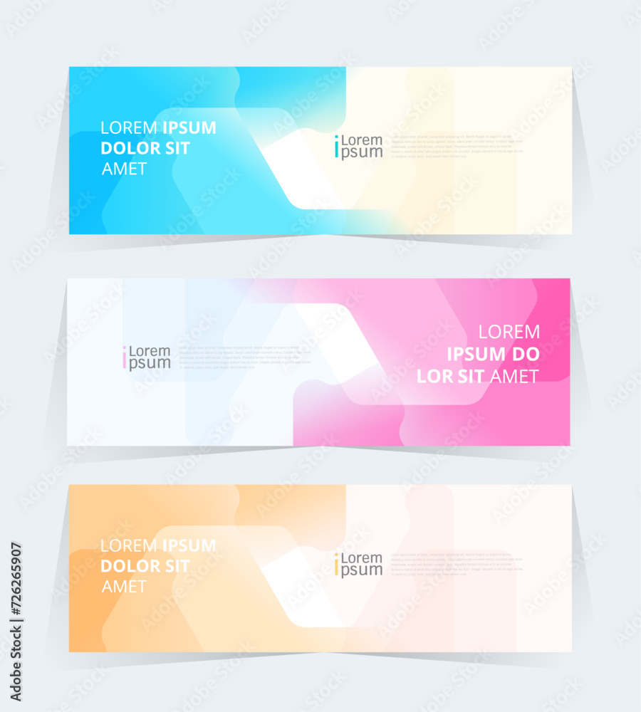 Geometric banner design with Vector presentation template.