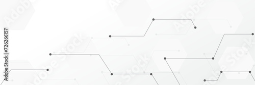 Abstract white Geometric technology network connect design background.