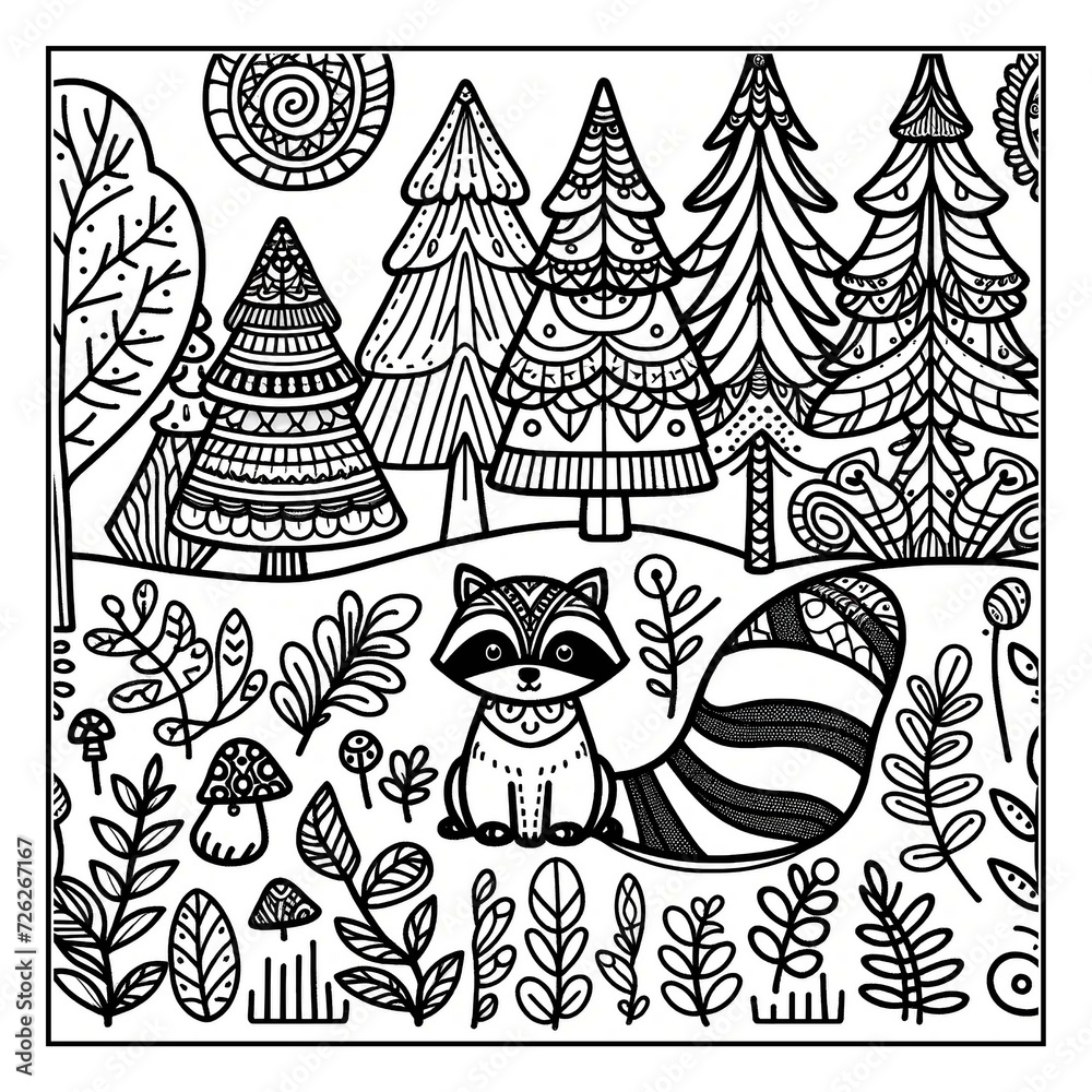 Enchanted Forest Relaxing Coloring Patterns