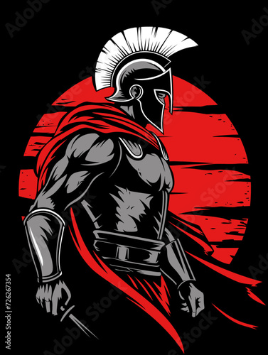 Spartan Warrior Illustration