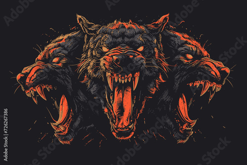 Three Head Cerberus Isolated