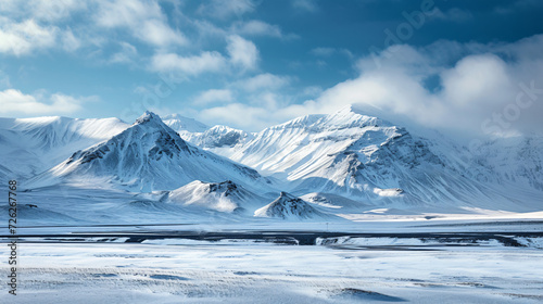Snow-covered mountains in Iceland © Rimsha
