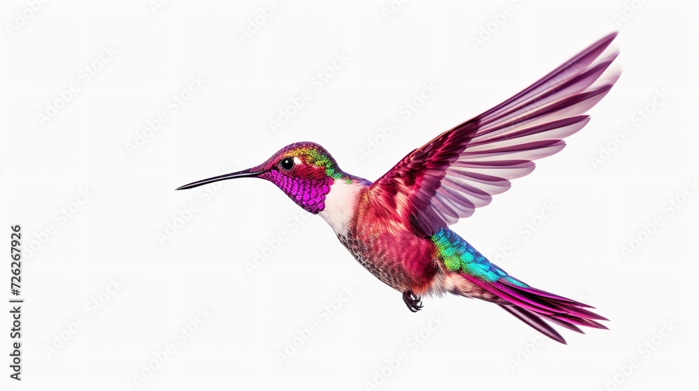 Hummingbird in Flight Isolated on White Background - Adorable Avian Beauty
Hummingbird in Flight Isolated on White Background - Adorable Avian Beauty