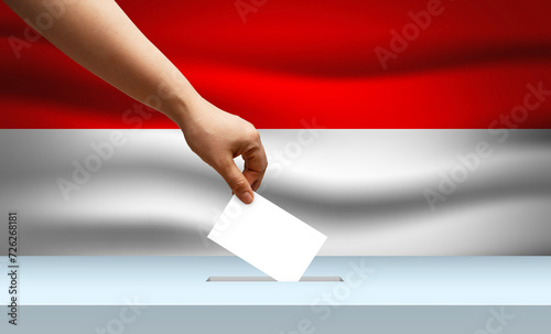Indonesian voting election day illustration photo