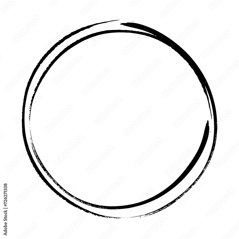 Circle frame icon, grunge element border background shape template for decorative doodle for design illustration Circle frame icon, grunge element border background shape template for decorative doodle for design illustration