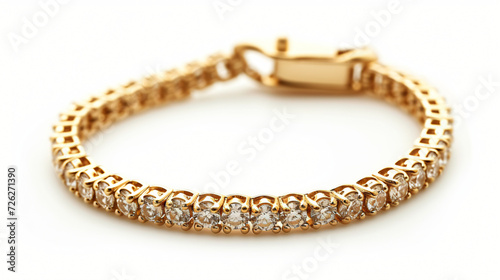 Yellow gold bracelet with small diamonds