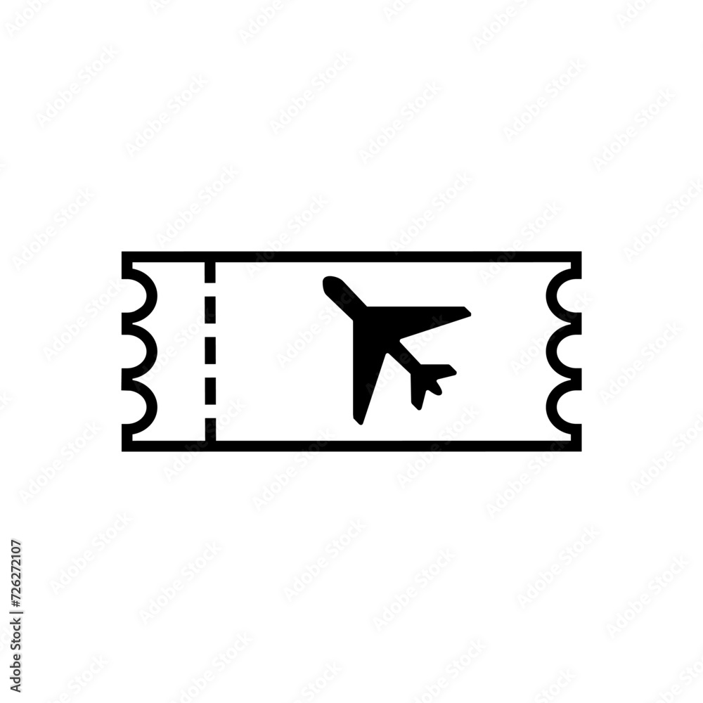 Air ticket vector icon. Ticket illustration sign. symbol or logo.