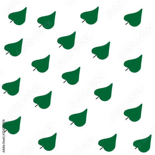 leaf green pattern on white background