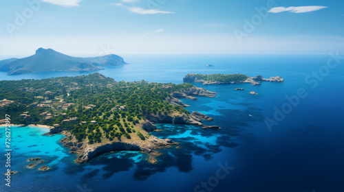 Aerial view of balearic islands