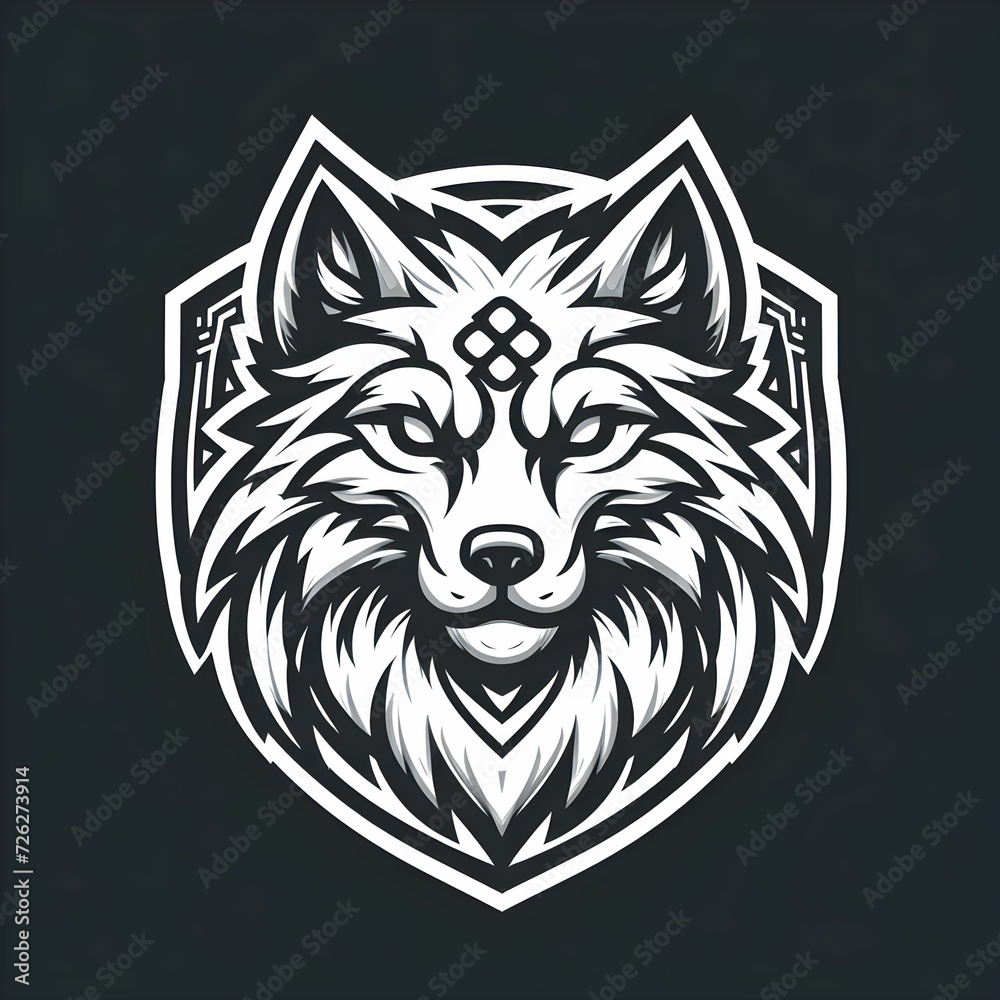 Fototapeta premium wolf tribal tattoo