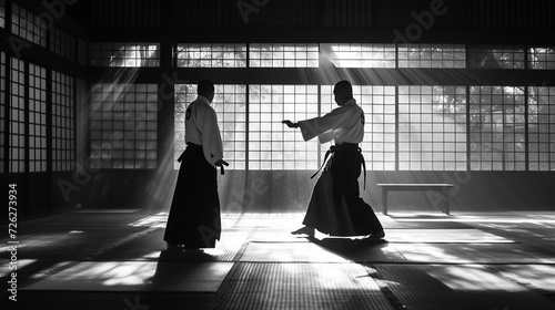 aikido in dojo photo