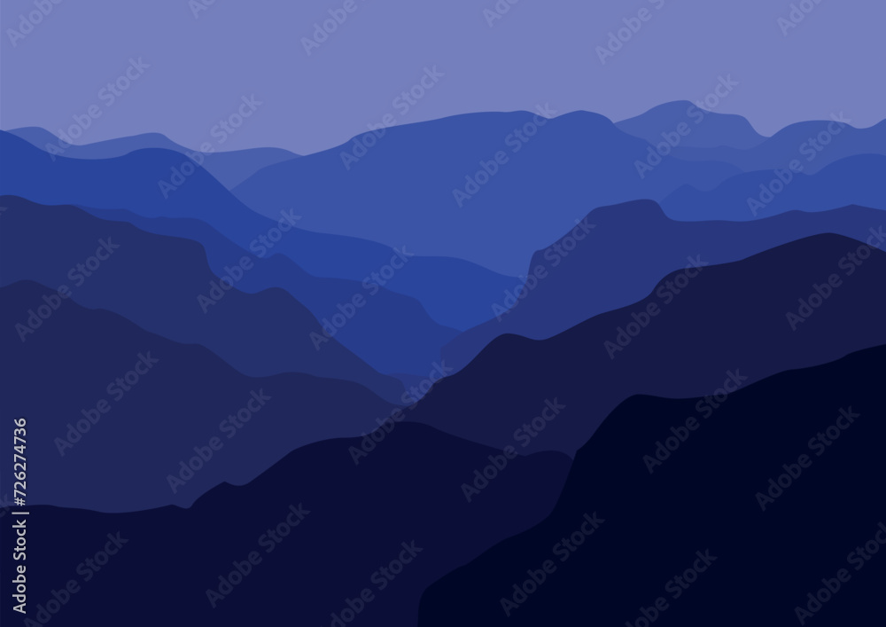 landscape mountains, vector illustration for background design.