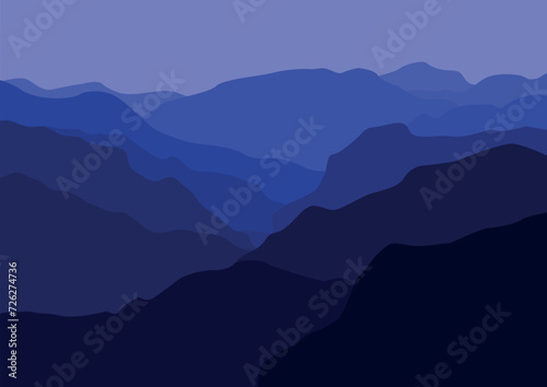 landscape mountains, vector illustration for background design.