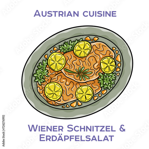 Wiener schnitzel is a veal cutlet that is pounded thin, breaded, and pan-fried. It is a traditional dish in Austria and Germany