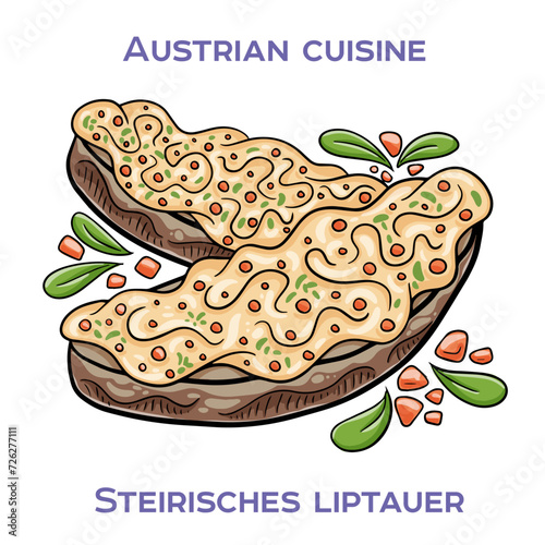 Steirisches Liptauer is a spreadable cheese made from Liptauer cheese, quark, butter, and various spices. It is a popular dish in Styria, Austria, and is often served with bread, crackers, or pretzels