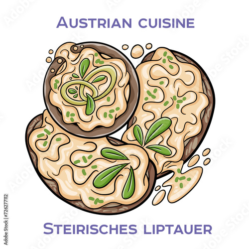 Steirisches Liptauer is a spreadable cheese made from Liptauer cheese, quark, butter, and various spices. It is a popular dish in Styria, Austria, and is often served with bread, crackers, or pretzels