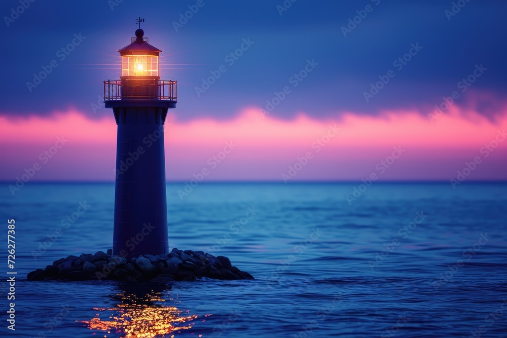 sunset view with side of lighthouse looking out at sea professional photography sunset view with side of lighthouse looking out at sea professional photography