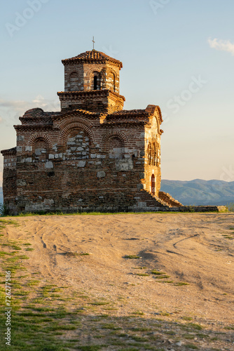 Old Latin church or the Church of the Holy Trinity of Rusalia in Gornji Matejevac, on the Metoh hill above Nis, Serbia photo