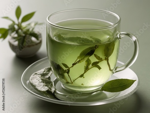 How about Refreshing Green Tea in a Cup?