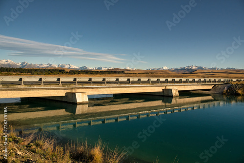 Rural MacKenzie country hydro canal and rural agricultural scenery photo