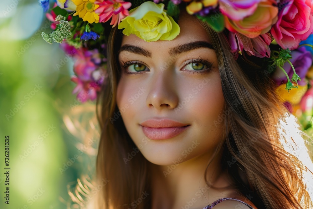 Woman With Flower Crown