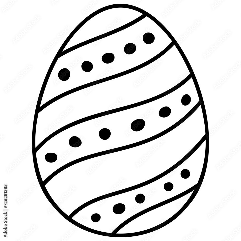 Easter eggs hand drawn doodle style. Spring holiday decorative elements. Easter eggs hand drawn doodle style. Spring holiday decorative elements.
