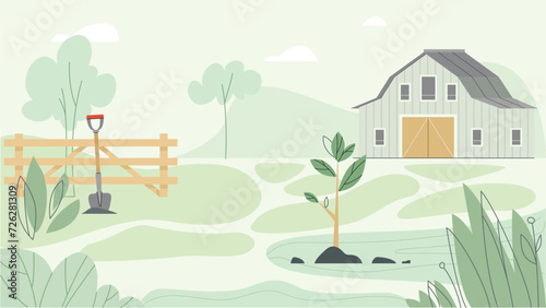 Farm Scenery Background