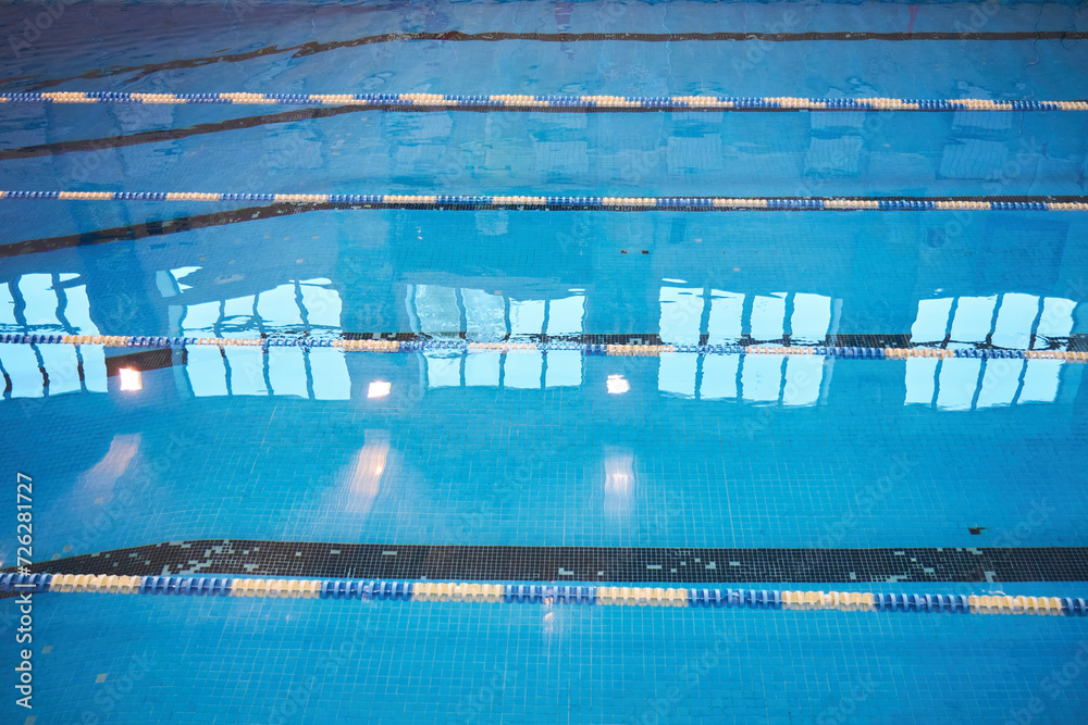 Obraz premium The water in the pool. A sports institution. Water sports.