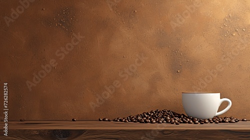 Coffee Cup on Wooden Table