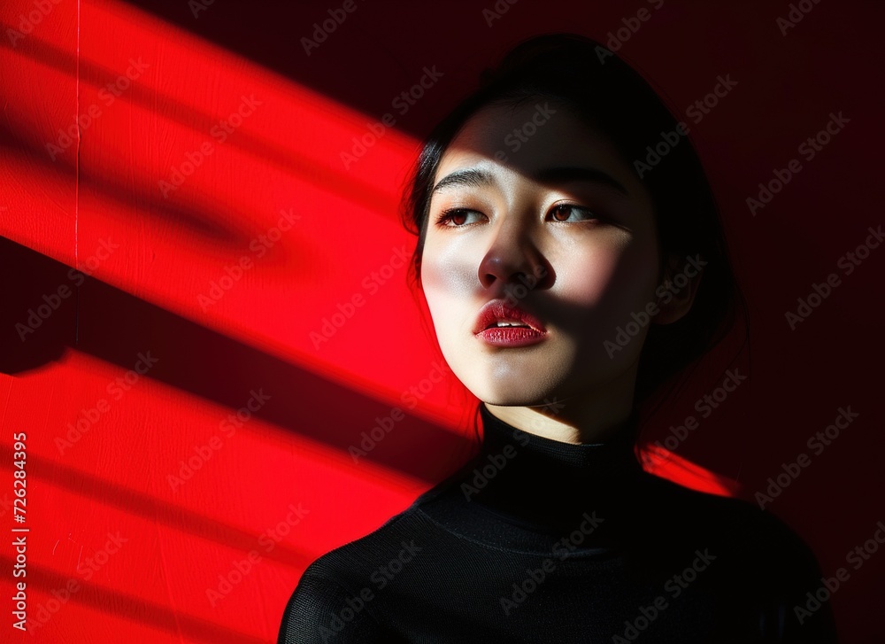 postmodern portrait sharp angles and shadow postmodern portrait sharp angles and shadow