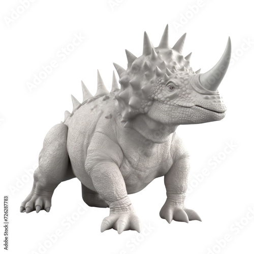 Cartoon Triceratops PNG Cutout  Generative AI